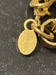 Vintage Monet Triple Barrel Link Ribbed Chain Modified Rolo Chain
