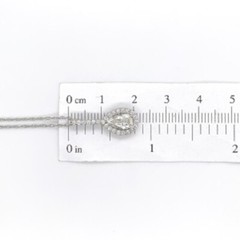 Platinum GIA .65ct Genuine Natural Pear Cut Diamond Pendant Jewelry (#J5927)