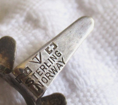 Vtg Mid Century Norway Plus Studio Tone Vigeland Sterling Sunburst Brooch Pin