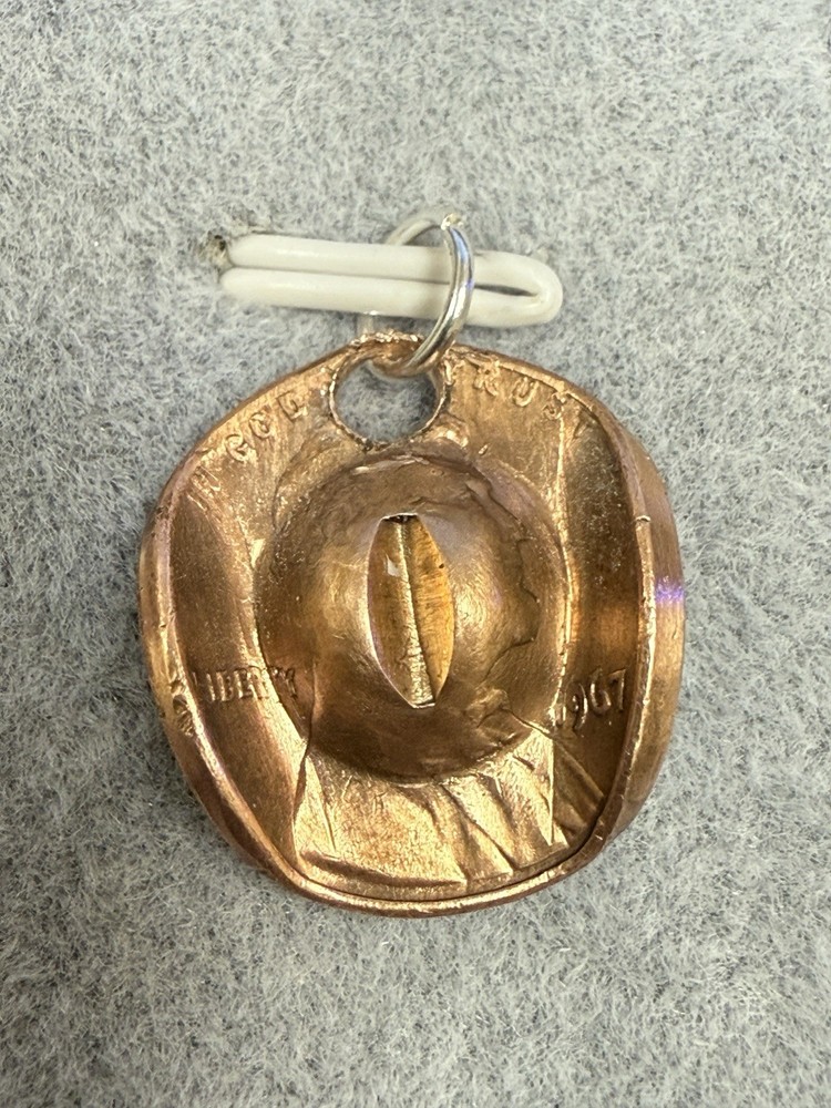 Copper Penny Hat Charm Handmade