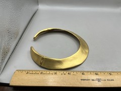 Vintage Gold Brass Hinged Collar Necklace Choker 70’s Boho Brutalist