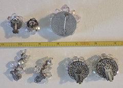 Vtg 14pc Crystal Aurora Borealis AB Beaded Jewelry Lot Bracelet Earrings etc 151