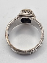 Brighton Citrine Ring 925 Silver and Gold Wash Side Bars Vintage (Retired)