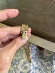 Vintage Grosse 1968 Germany Gold Tone Mesh Knot Necklace 16″