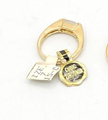 Vtg Sz 7 Ring Sm Clear Cubic Zirconia 18KGE Stackable Fashion Jewelry StyS3
