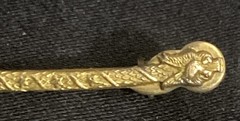 Antique Edwardian 9ct Gold WWI Sweetheart Brooch Sword Ornate Saber 2.2g Rare 9k