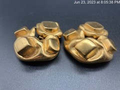 Vintage Essex Signed Yellow Gold Plated Mid Century Modern Clip On Earrings