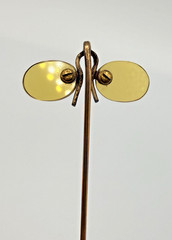 Vintage Pince-Nez Eye Glasses Stick Pin. Optometrist Ca 1900 Advertising