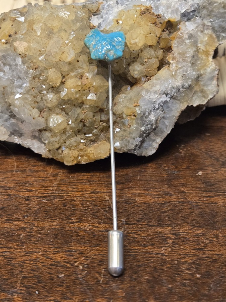 Vintage Turquoise Nugget Stick Pin