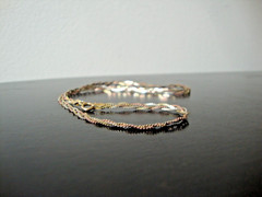 VINTAGE BRAIDED TRI-TONE FINE 0.5MM SNAKE STERLING SILVER STAMP ITALY 925 CHAIN