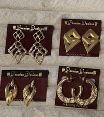 Premier Designs Vintage Earrings Push Back and Clip On