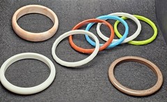 Vintage (1 Bakelite!) 8 Piece Lot Assort Bangle Bracelets Multi Variety Costume