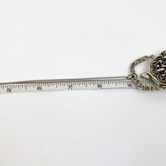 Vintage ART Arthur Pepper Necklace Metal Filigree Hinged Kiss Lock Purse Pendant