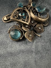VTG Mode-Art 50’s Charm Brooch Assemblage Arthur Pepper Moon Clover Silver Tone
