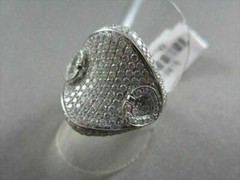 ANTIQUE MASSIVE 2.25CTW 18KT WHITE GOLD HEART DIAMOND RING ONE OF A KIND!!!!!!!!