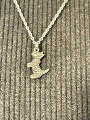 Vintage Sterling Silver Marcasite Scottie Dog Pendant Necklace, 18.5″, Dainty