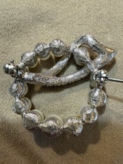 Vintage Marvella Silvertone Faux Pearl And Rhinestone Brooch – Marked