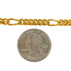 Vintage Signed Monet Curb Figaro Chain Necklace – Gold Tone ~ 32″ x 5.2 mm – EXC