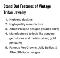 Vintage rare Crown Trifari Pave Rhinestones & Faux Opal Dangle Clip Earrings