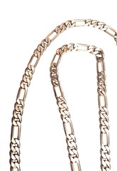 Vintage Classic Retro Style Chain Figaro Link Necklace Silver Tone Metal 22″ GUC