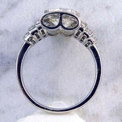 Vintage 2.60CT White Round Cut CZ Art Deco Anniversary Gift Ring in 925 Silver