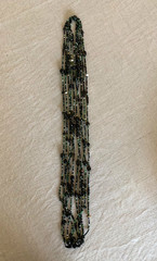 Vintage Multi-Strand Endless Seed Bead Necklace, Hand-Strung, Boho Layered Style
