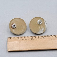 Vintage Seahorse Ocean Treasure Pierced Earrings Drop Gold tone 1.5″