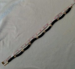 Napier Necklace Black and Gold Tone Beaded Choker Vintage 18 in