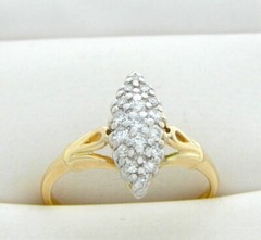 ANTIQUE MARQUISE SHAPE DIAMOND ESTATE RING VINTAGE RING