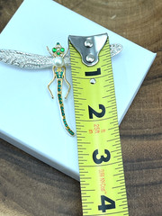 Signed MMA MKM CN Metropolitan Museum Of Art Enamel Rhinestone Dragonfly Brooch