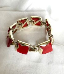 CHAREL Thermoset Red Vintage Bracelet