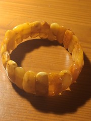 NATURAL OLD ANTIQUE BALTIC AMBER BRACELET 16.1 gr