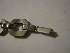 1930s Coro (Straight line mark, non-cursive “r”) Link Bracelet Ideal for Charms