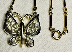 7-Pc Mixed Vintage Butterfly Lot Necklaces Earrings Anklet Butterflies Set