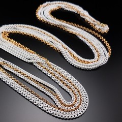 Vintage 1970s Gold White Enamel Nautical Rope Chain New Old Stock Jewelry