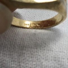 Vintage 18KT HGE Gold Plated & Cubic Zirconia in 3 Stone Ring varied sizes