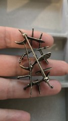 STUDIO ELSE & PAUL Sterling Silver Vintage Norway Modernist Pin Brooch