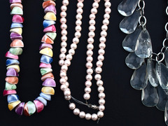 Vintage to Now Lot of 6 Mixed Materials Clear & Pastel necklaces