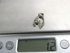 Vintage Unmarked Sterling Silver Horse Horseshoe Lucky Charm Pendant 1.2g .75 In