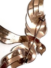 Vintage Birds In Flight Brooch Set 2 Sterling 925 Vermeil Gold Pins 11g Ex Cond