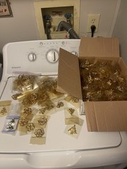 Huge Estate Pin Brooch Lot Gold Plated Vintage Pins Animals Holidays 20lbs NOS