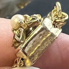 Vintage 12k Gold Filled Watch Chain FOB, ChatelaineSlide,Swivel Dog Clip, ~READ~