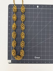 Vintage Chunky Gold Tone Necklace Runway Statement HUGE Heavy Nuggets Brutalist