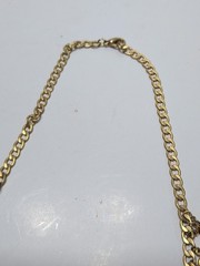✨VINTAGE✨ 16″ Ornate Gold Tone Dangling Necklace w/ Charms, Stones & Beads
