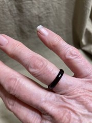 Vintage Hand Turned 1/8″ Turtle Shell Ring 7, 7.5, 7.75+ unused old new stock