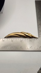 Vintage Casual Corner Gold Tone Modernist Brooch Pin Abstract Sculptural Signed
