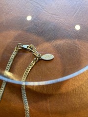 Necklace Gold Toned Flat Chain Classic Staple 18” Vintage Signed