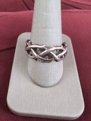 Statement 925 Sterling Silver Vintage Thorns Band Men’s Ring Size 11.75 MK