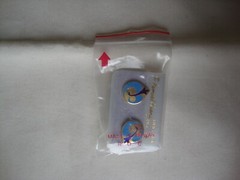 VINTAGE SAMUEL HUANG DESIGNER CLOISONNE PHOENIX COBALT & BLUE ENAMEL EARRINGS