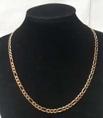Vintage Lot of 2 Gold-Tone Stackable Flat Chain Necklace 16 – 24 inch